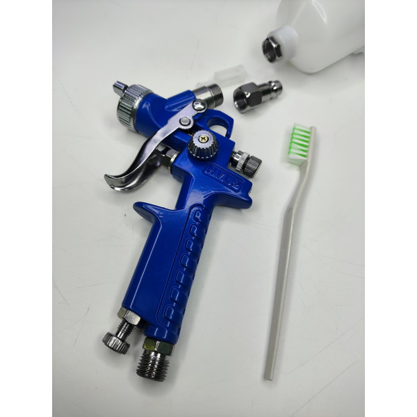 Пневматический краскопульт HVLP MINI, форсунка 0,8 мм, верхний пластиковый бачок 125 мл, 3 бар Profline 77101