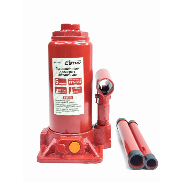 Домкрат "столбик" одноштоковый 5 т, 197-382 мм Estar 970023L