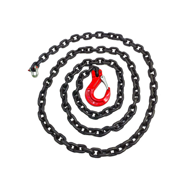 Цепь для рихтовки с крюком 1/4" G80 3м (мелка крупная) Profline 97006