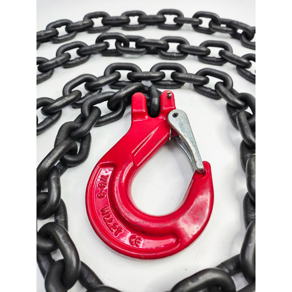 Цепь для рихтовки с крюком 1/4" G80 3м (мелка крупная) Profline 97006