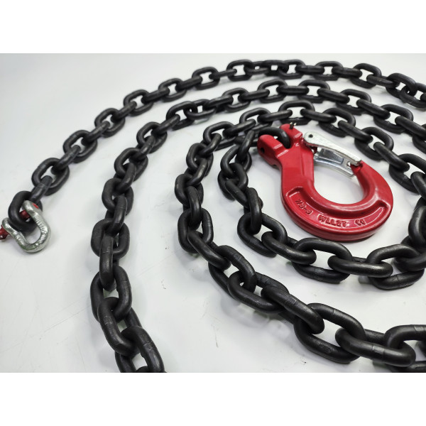 Цепь для рихтовки с крюком 1/4" G80 3м (мелка крупная) Profline 97006