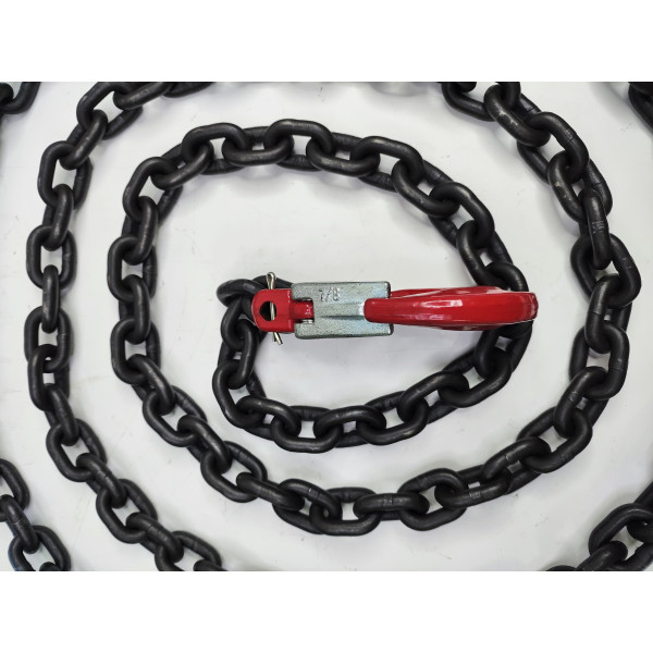 Цепь для рихтовки с крюком 1/4" G80 3м (мелка крупная) Profline 97006