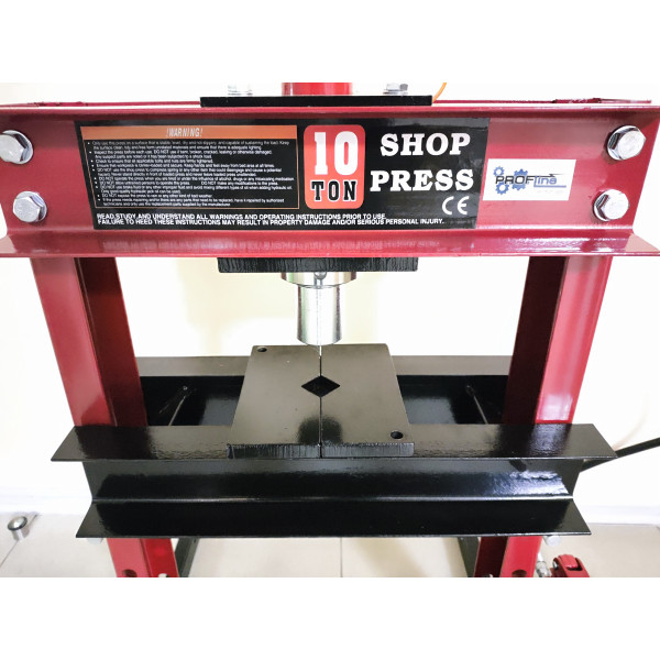 Пресс гидравлический настольный с горизонтальным насосом 10 т с манометром Profline 97350ES