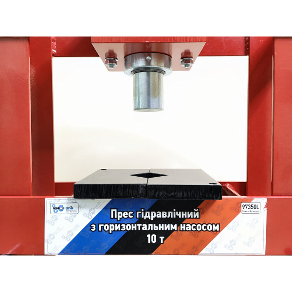 Пресс гидравлический настольный с горизонтальным насосом 10 т с манометром Profline 97350L