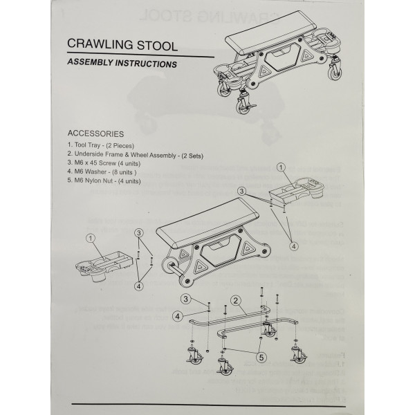 Стул автослесаря с ящиком и полками Profline 97411L