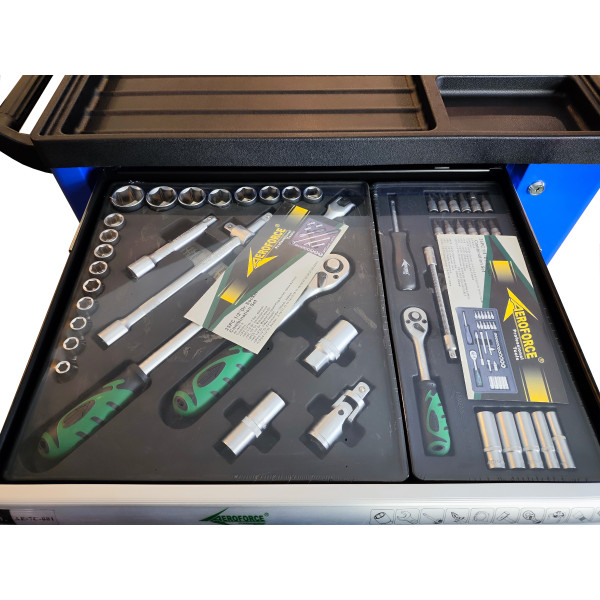 Тележка на колесах с инструментами 7 секций 229 ед. Aeroforce AE-7C