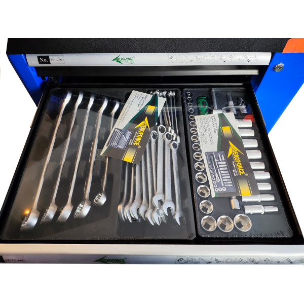 Тележка на колесах с инструментами 7 секций 229 ед. Aeroforce AE-7C