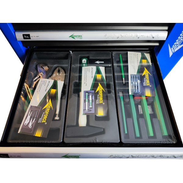 Тележка на колесах с инструментами 7 секций 229 ед. Aeroforce AE-7C