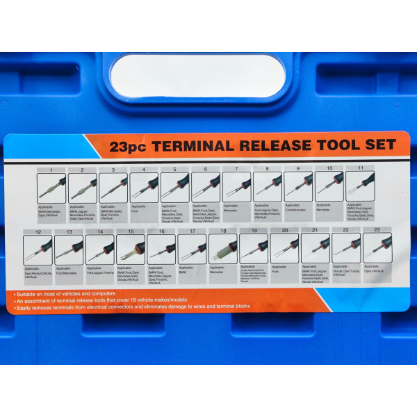 Набор инструментов для разъёмов электропроводки автомобиля 23 шт Profline 03702