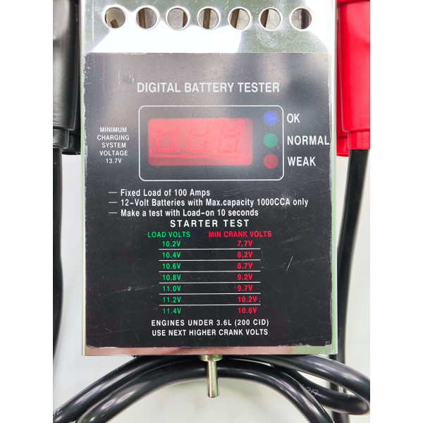 Тестер АКБ цифровой 6/12 V (вилка нагрузки) Profline 13006