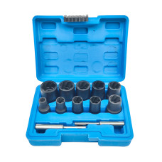 Набор головок для повреждённых болтов и гаек 3/8", 1/2", 8–21 мм. Profline 18991