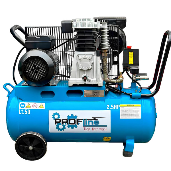 Компрессор H-образный 50 л. 2.5 л.с. 1.8 КВт 2 цилиндра 320 л/мин Profline 2065T