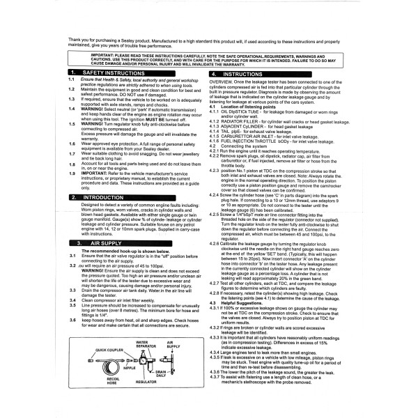 Тестер утечек в цилиндре двигателя (Пневмотестер) Profline 30022