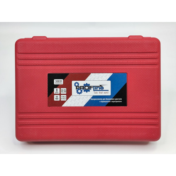 Компрессометр для бензиновых двигателей с удлинителем и переходниками Profline 30031