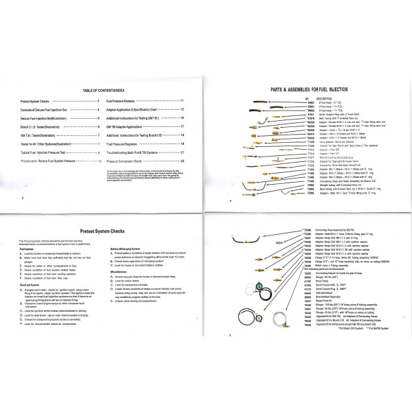 Набор для измерения давления топлива в инжекторных магистралях Profline 31011