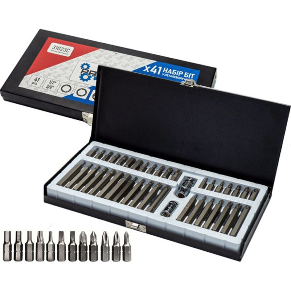 Набор бит 41 ед. в металлическом кейсе Profline 31023
