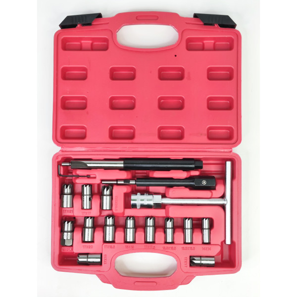 Набор фрез для седел форсунок 17 шт. Profline 37865