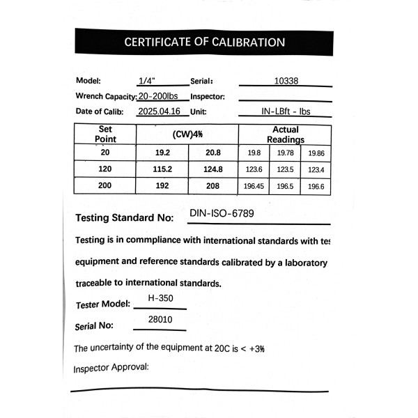 Динамометрический ключ 1/4" 2-23 Нм 280 мм Profline 39010