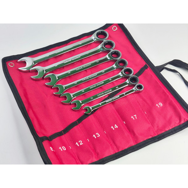 Набор комбинированных трещоточных ключей 7 ед. 8-19 мм Profline 60238