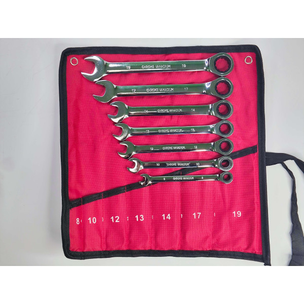 Набор комбинированных трещоточных ключей 7 ед. 8-19 мм Profline 60238