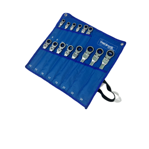 Набор комбинированных трещоточных ключей с карданом 14 ед. 8-24 мм Profline 60239