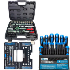 Набор инструментов 3в1(набор 72 ед + отвертки 18 ед + набор 57ед)Profline 60725-1145