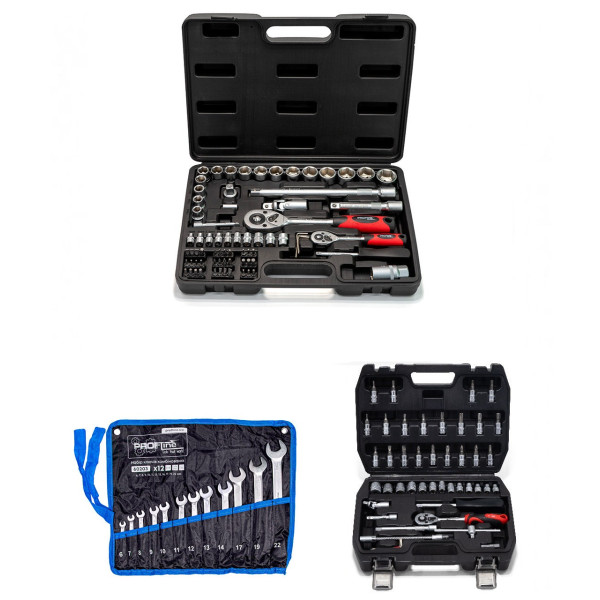 Набор инструментов 3в1 (набор 72 ед + ключи на холсте 12 ед + набор 46 ед.) Profline 60725-204