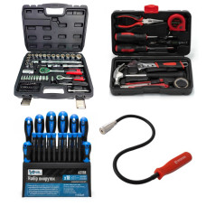 Набор инструментов 4в1(набор 72 ед + слесарный набор + отвертки 18 ед + магнит)Profline 60725-207