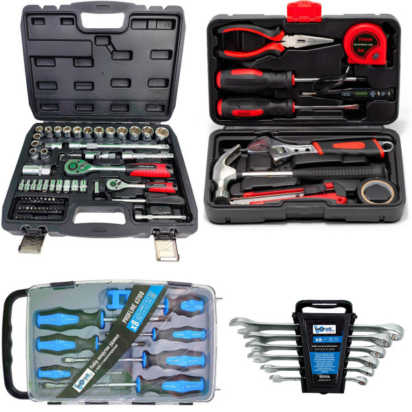 Набор инструментов 4в1 (Набор 72 ед. + набор отверток + Набор слесарный + Ключи) Profline 60725-211