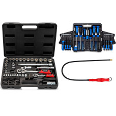 Набор инструментов 3в1 (набор 72 ед + набор отверток, бит и головок 63 ед + магнит на гибком удлинителе) Profline 60725-212