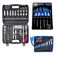 Набор инструментов 3в1 (набор 108 ед + ключи + набор отверток профессиональных 6 ед) Profline 61085-102