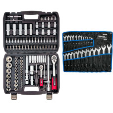 Набор инструмента PROFLINE 61087 108 ед. + Набор ключей 25 ед. на полотне (6-32мм) PROFLINE 60225