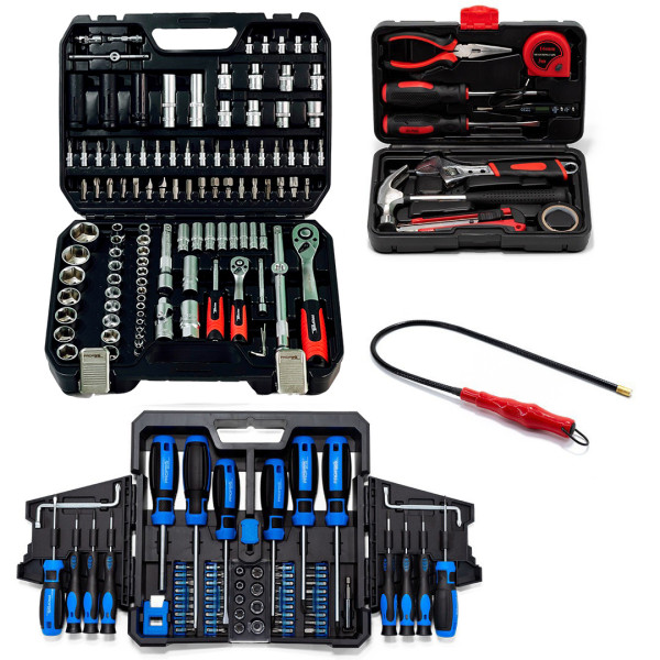 Набор инструментов 4в1(Набор инструментов 111 ед.,Слесарный набор, отвертки 63 ед.и магнит)Profline 61085-203