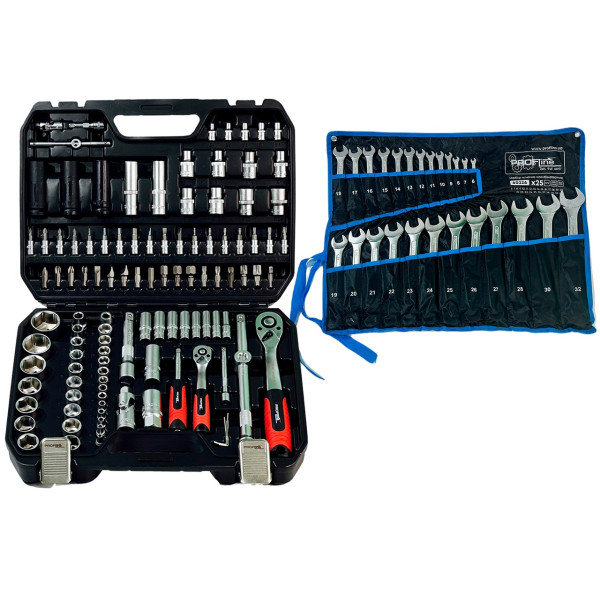 Набор инструментов 2в1 (Набор 111 ед, Набор ключей 25 ед.) Profline 61085-207