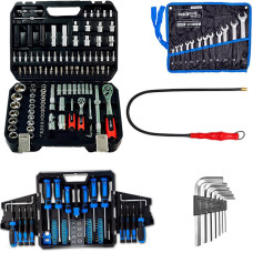 Набор инструментов 5в1(набор 111 ед+набор 63 ед+шecтигpaнники 7 eд+ключи 12 ед+магнит)Profline 61085-215