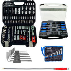 Набор инструментов 5в1(набор 111 ед+набор 38 ед+шecтигpaнники 7 ед+ключи 12 ед+магнит)Profline 61085-216