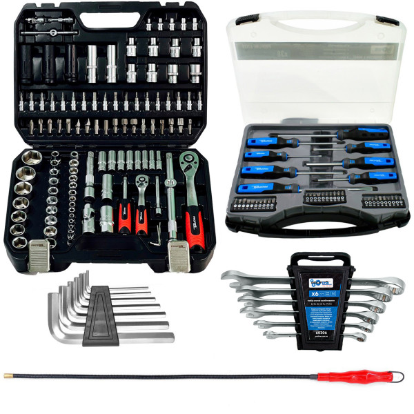 Набор инструментов 5в1 (набор 111 ед+ключи +набор 38 ед+шecтигpaнники 7 eд+магнит) Profline 61085-226