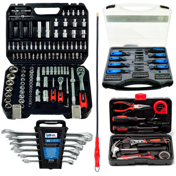 Набор инструментов 5в1(набор 111ед + набор слесарный 10ед + набор 38ед + ключи + магнит)Profline 61085-228