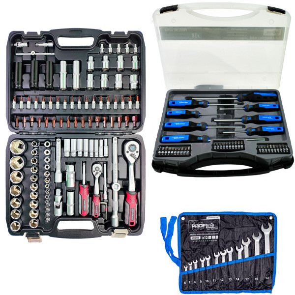Набор инструментов 3в1 (набор 111 ед + набор ключей 12 ед + набор 38 ед) Profline 61085-316
