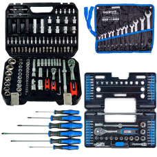 Набор инструментов 4в1 (набор 111 ед + набор 57 ед +отвертки 6 ед + ключи 12 ед) Profline 61085-319
