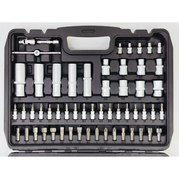 Набор инструментов 2в1 (Набор 108 ед. + Набор отверток профессиональных в кейсе 7 ед. с намагничивателем) Profline 61085-203-1