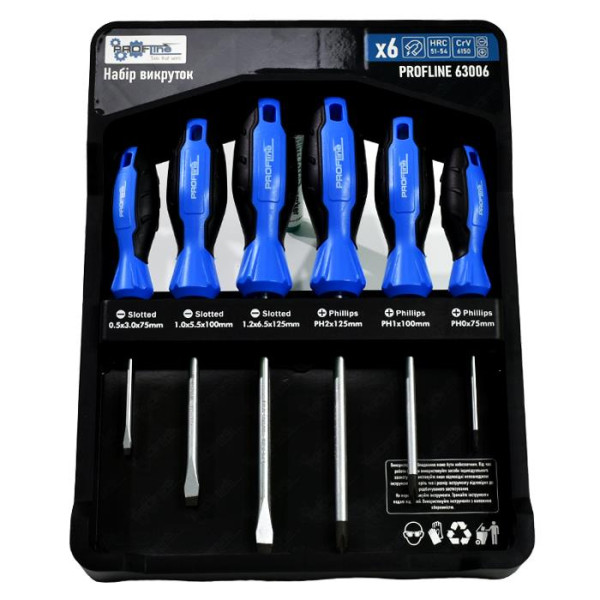 Набор инструментов 4в1 (набор 111 ед + набор 57 ед +отвертки 6 ед + ключи 12 ед) Profline 61085-319