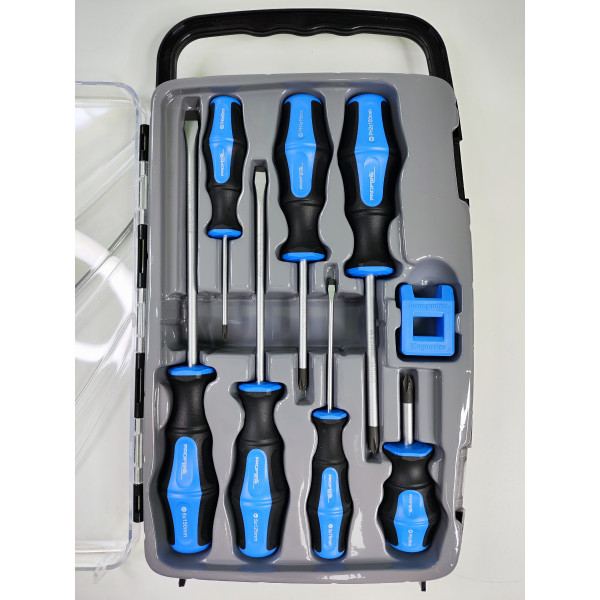 Набор инструментов 2в1 (Набор 108 ед. + Набор отверток профессиональных в кейсе 7 ед. с намагничивателем) Profline 61085-203-1