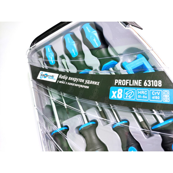 Набор отверток профессиональных в кейсе 7 ед. с намагничивателем Profline 63108