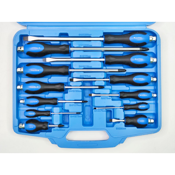 Набор отверток PH0-PH4, SL3.2-SL9.5 усиленных цельнометаллических 12шт. Profline 63112