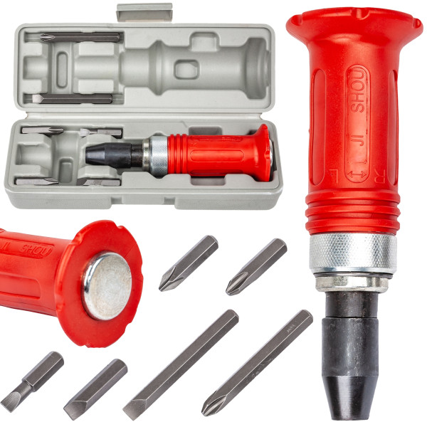 Ударно-поворотная отвертка 1/2" с набором бит 7 ед Profline 63431