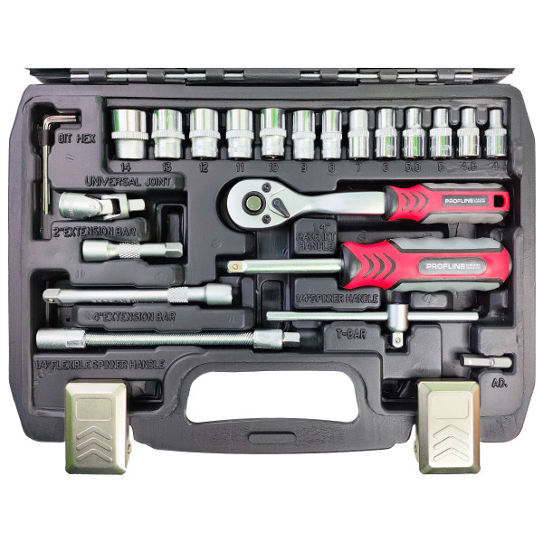 Набор инструмента 46 ед., 1/4 ", Cr-V Profline 68046Q