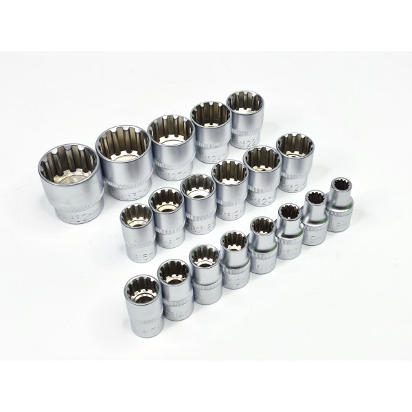 Набір 12-гр. спец головок 1/2 8-32мм, 19од