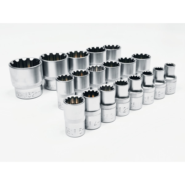 Набір 12-гр. спец головок 1/2 8-32мм, 19од