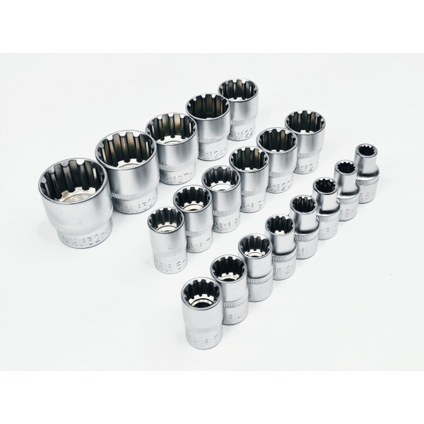 Набір 12-гр. спец головок 1/2 8-32мм, 19од